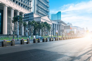 Fototapeta premium city,building,road,shanghai china.