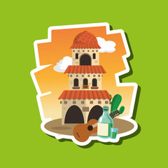 mexican culture design, vector illustration. mexico icons
