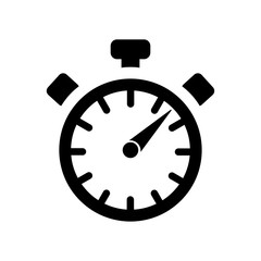 stopwatch chronometer black simple icon