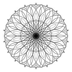 Vector antistress coloring book with geometric mandala. Coloring book for adults.