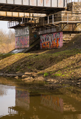 Graffiti under the railway bridge
