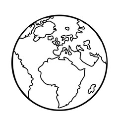 Vector planet Earth icon. Flat planet Earth icon. Flat design vector illustration for web banner, web and mobile, infographics. Vector Earth icon graphic.