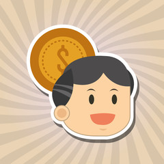 Flat illustration about businesspeople design , vector cartoon