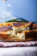 Pie with egg and onion