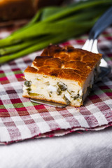 Pie with egg and onion
