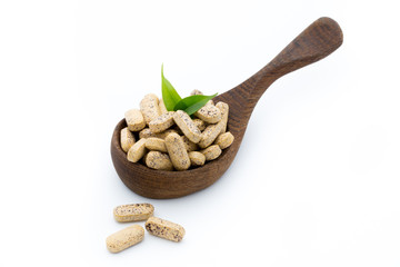 Alternative Medicine. Vitamin capsules. Homeopathic supplement.