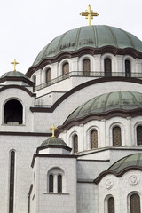 Fototapeta na wymiar The Serbian Orthodox Christian Church of St Sava , Belgrade, Serbia.