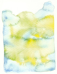 blue yellow watercolor backgroung