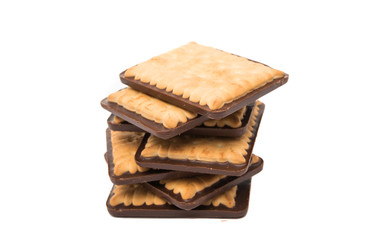 chocolate cookie isolated