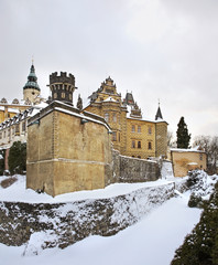 Fototapeta na wymiar Castle in Frydlant v Cechach. Czech Republic