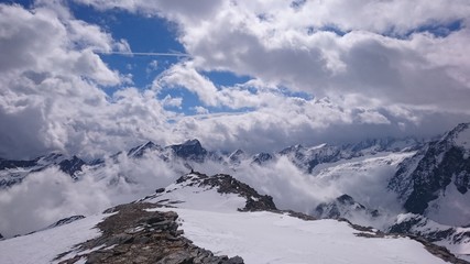Obraz premium Wetterumschwung in den Bergen