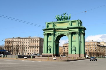 Fototapeta na wymiar Narva triumphal gate.