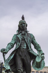 Naklejka premium Statue at a park in Belgrade, the Serbian capital