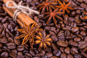 black coffee on a wooden background