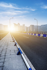 the road to downtown city,chongqing china.