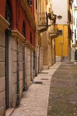 Verona alleyway in downtown, Italy