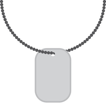 Army badge on  chain