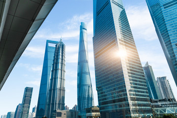 Fototapeta na wymiar Shanghai Tower, world Financial Center and Jin Mao Tower,tallest buildings in shanghai