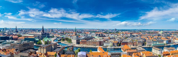 Wandcirkels tuinposter panorama van Kopenhagen © Sergii Figurnyi