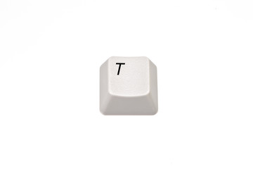 Tilted keyboard key - letter T