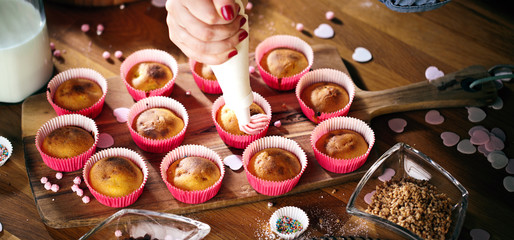 Selbstgemachte cupcakes