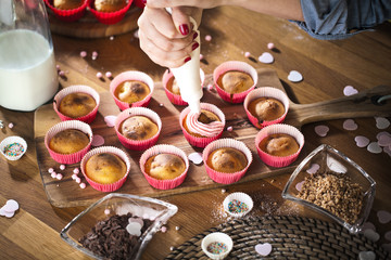 Selbstgemachte cupcakes