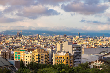 Panoramic view of Barcelona