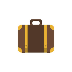 Suitcase icon. Flat design style modern vector illustration.