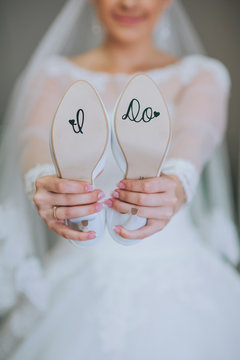 I Do Stickers On Bride's Shoes
