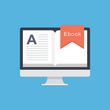 Flat design modern vector illustration concept for Ebook