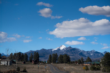 Fototapeta premium mountain and the rural road