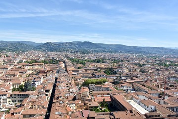 Looking out over the city of Florence in Italy