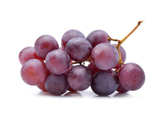 Red grape isolated on white