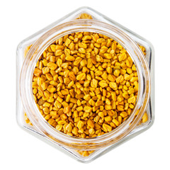 Fenugreek seeds isolated on white  background