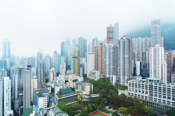 Fototapeta premium aerial view of hongkong,china.