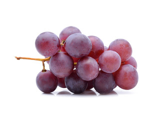 Red grape isolated on white