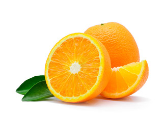 Orange fruit isolated on white background