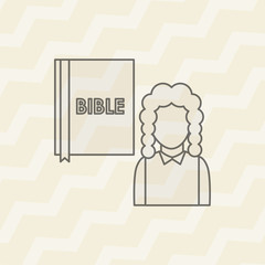 justice flat icon design 