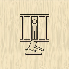justice flat icon design 