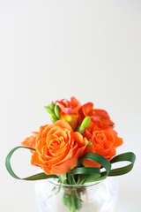 オレンジ色の薔薇