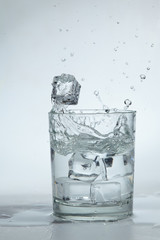 ice cubes in the water