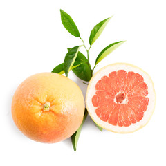 Grapefruit isolated on white background
