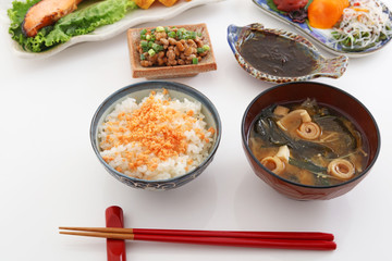 おいしそうな和風朝食