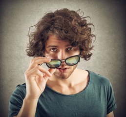 Look over sunglasses