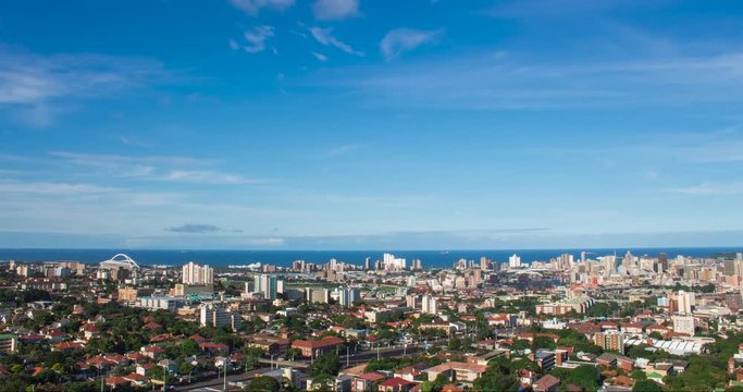 Time-lapse of Durban skyline.