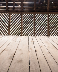 Wooden Floor and Slat Wall Barn