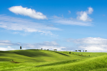 View of the scenic Tuscan countryside