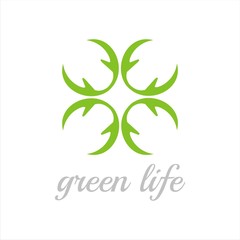 green life treatment logo template