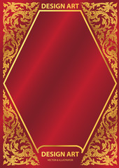 Thai art pattern Traditional Thai background line Thai vector