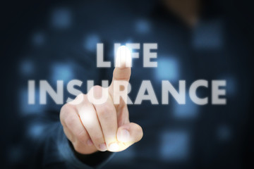 Businessman touching Life Insurance